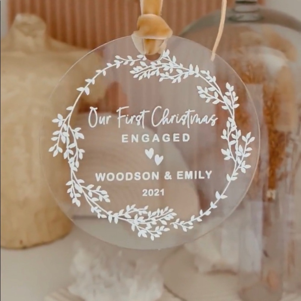 Engagement or wedding ornament